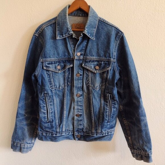 Vintage Plain Rockets Kemmerer Distressed Denim Jacket Blue Size Medium? - Picture 1 of 8